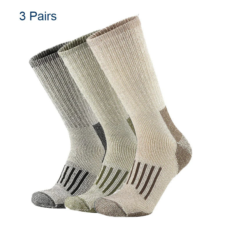 80% Merino Wool Socks For Men Women Thicken Warm Hiking Cushion Crew Socks Merino Wool Sports Socks Moisture Wicking Euro Size