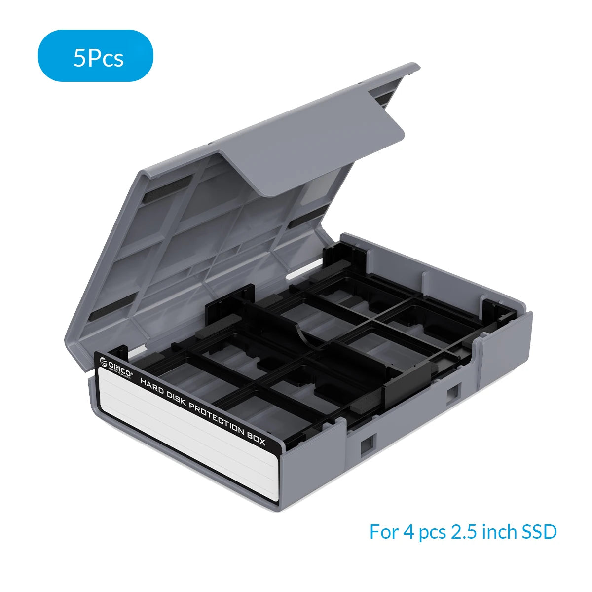 ORICO 5PCS 3.5 inch Hard Drive Protective Box Portable External HDD Pouch With label Multi-disk Storage for HDD