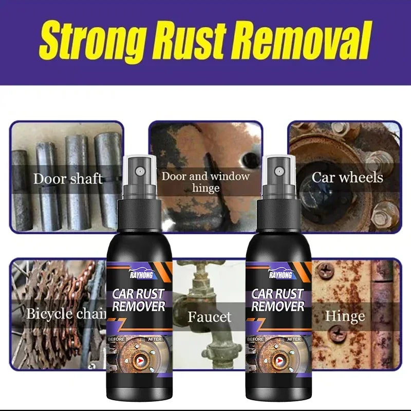 Car Metal Rust Remover Rust Inhibitor Derusting Spray Multipurpose Car Hub Anti-Rust Iron Power Cleaning Car Maintenance