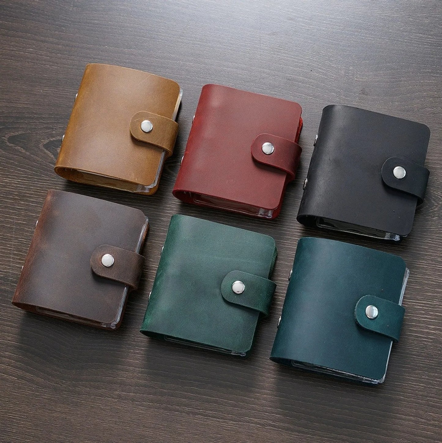 Mini A9 Binder Planner 3 Hole Rings Notebook Crazy Horse Leather Diary Journal Retro Tiny Notepad Vintage Stationery