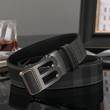 High Quality Wide 3.4cm Men Belt Genuine Leather Canvas Luxury Strap Male Belts For men jeans New Fashion Classice Buckle belt
