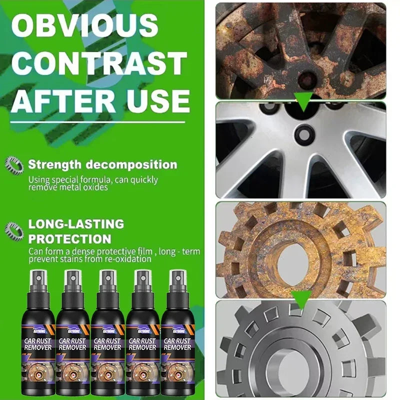 Car Metal Rust Remover Rust Inhibitor Derusting Spray Multipurpose Car Hub Anti-Rust Iron Power Cleaning Car Maintenance