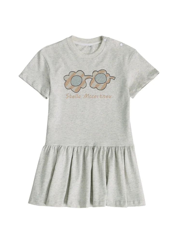 Baby Girls Summer Dress Fashion Vacation Casual Wear Kids Skirt Cotton Short sleeve Party Children Princess Dress Soft Comfort