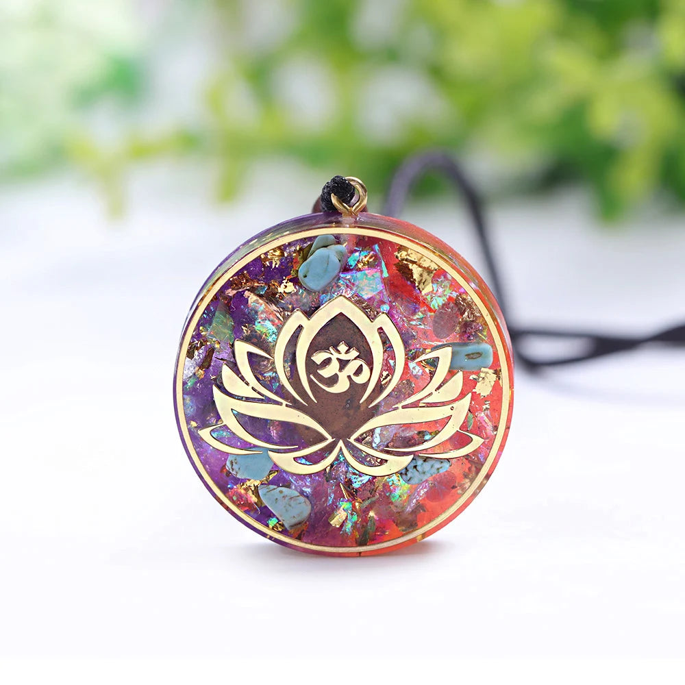Orgonite Pendant Malachite Energy Necklace Sri Yantra Necklace Sacred Geometry Energy Healing Yoga Jewelry