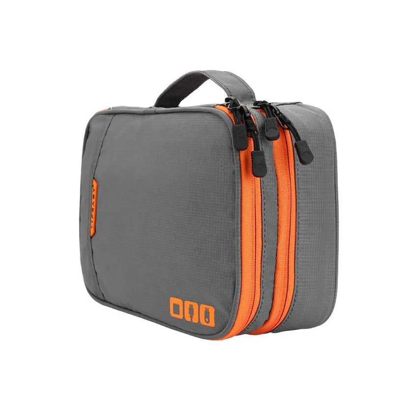 Portable Electronic Accessories Travel case,Cable Organizer Bag Gadget Carry Bag for iPad,Cables,Power,USB Flash Drive, Charger
