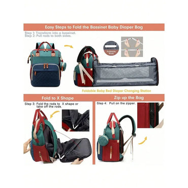 Baby Diaper Bag Backpack With Changing Station, Multifunction Waterproof Large Capacity Travel Bags Newborn Baby Essential Gifts