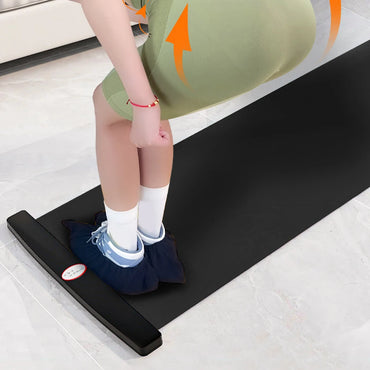 1.4/1.8/2M Yoga Sliding Mat Sports Fitness Glide Plate Skating Slide Board with Shoe Booties For Ice Hockey Leg Exercise Trainer