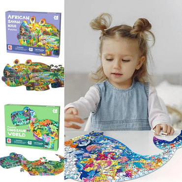 Jigsaw Puzzle For Kids Animal Shape Colorful Paper Jigsaw Puzzles Decorative Entertainment Educational Puzzle Toys Early