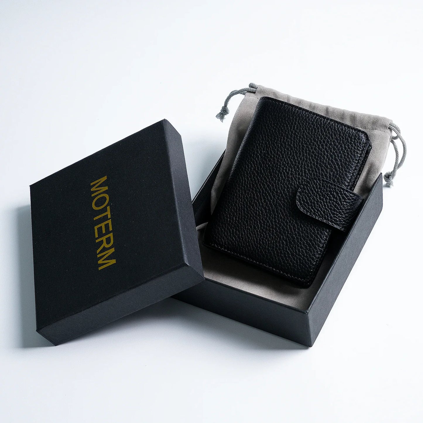 Moterm Regular A8 / M5 Size Rings Planner Pebbled Grain Cowhide 5-hole Mini Notebook with 15 MM Rings Organizer Journey Diary