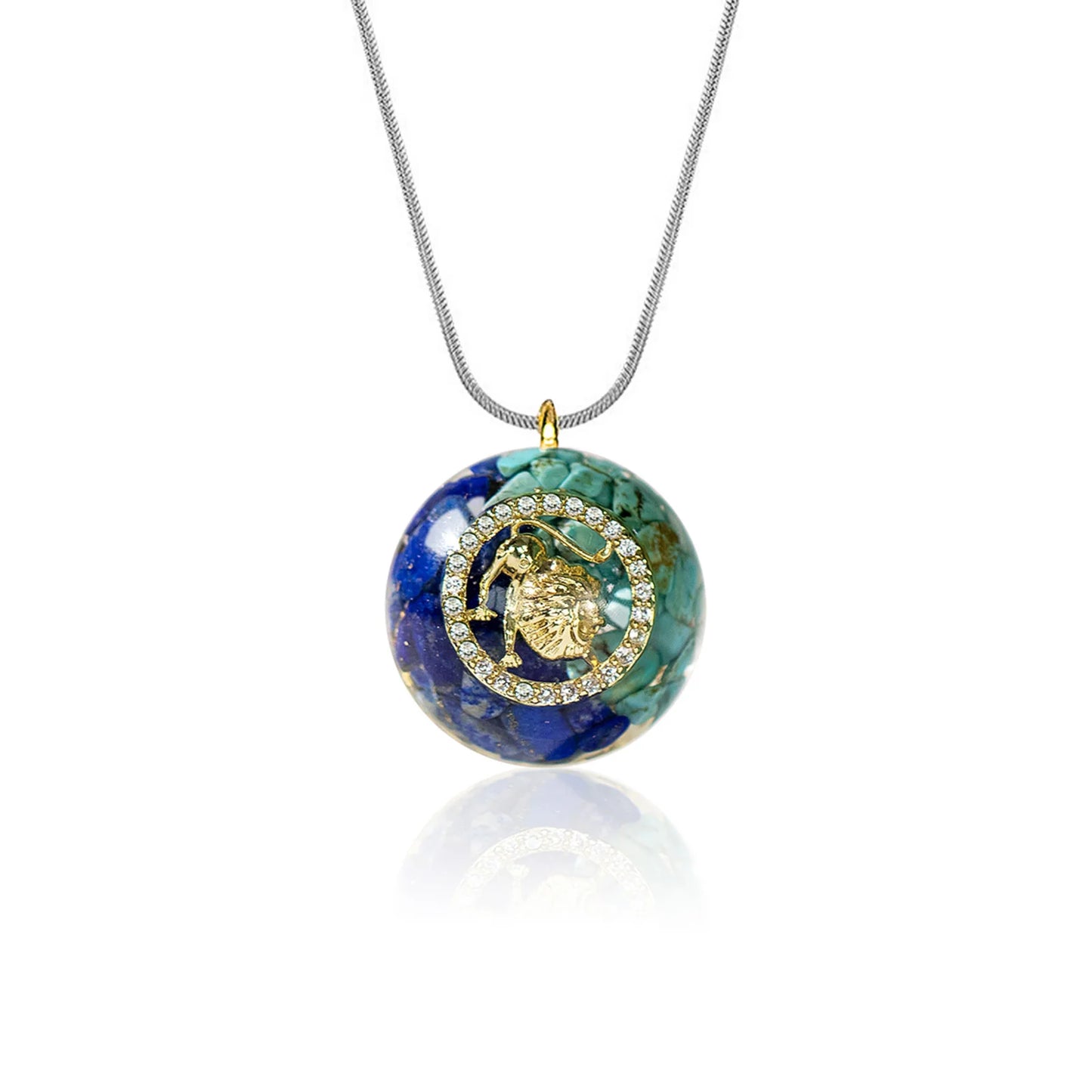 Orgonite Pendant Malachite Energy Necklace Sri Yantra Necklace Sacred Geometry Energy Healing Yoga Jewelry