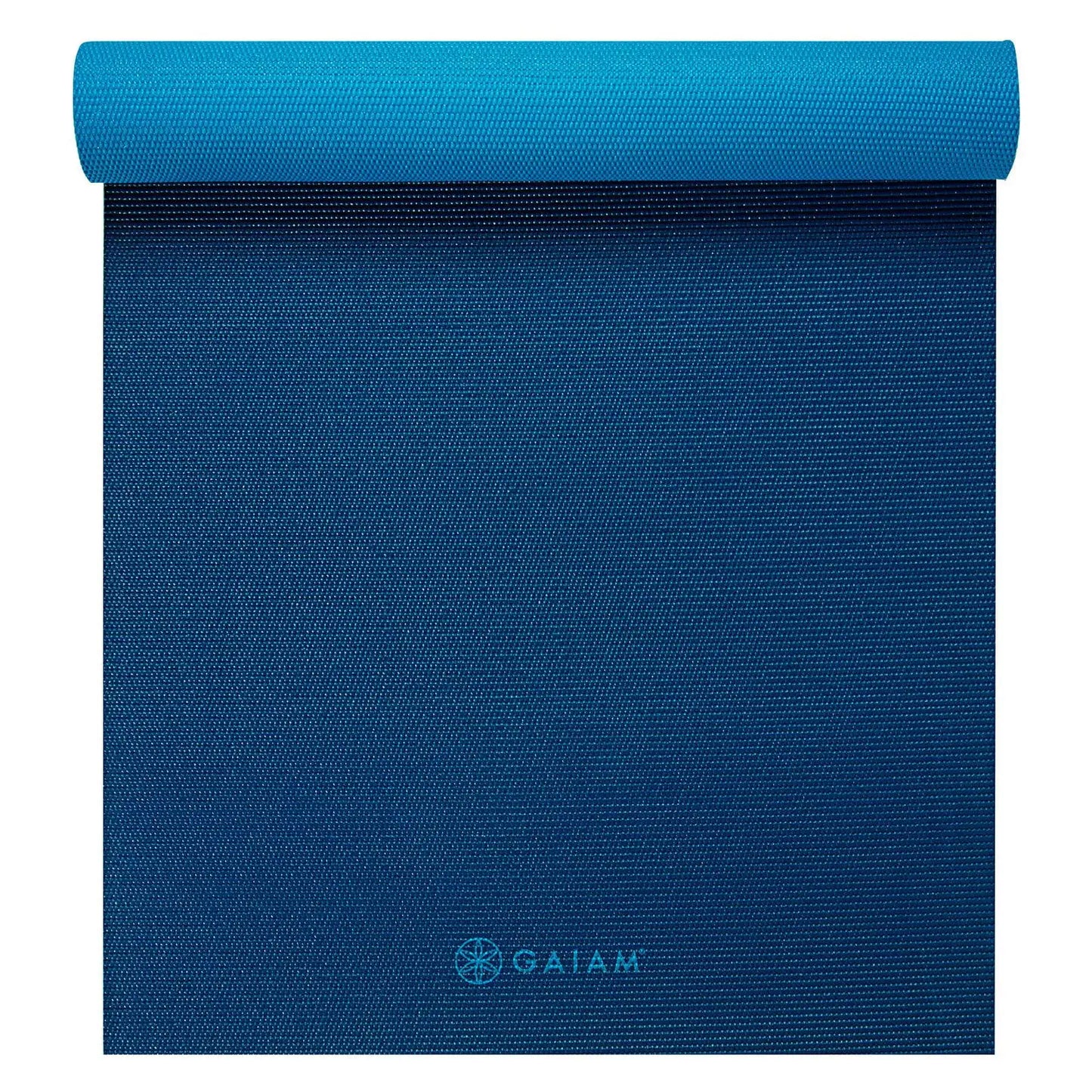 Premium 2-Color Yoga Mat, Navy/Blue, 5mm