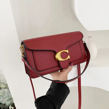 2025 new trend classic Chinese handbag, high-end shoulder bag, fashionable women's crossbody bag, light luxury, minimalist