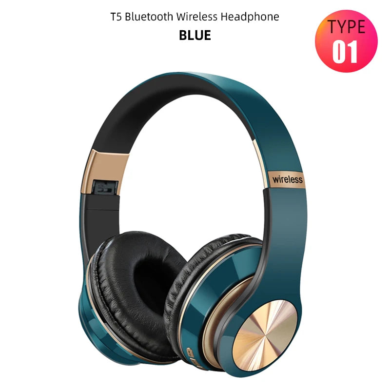 Over ear Wireless Headphones Bluetooth 5.0 Headphone Foldable Headset Support TF Card Stereo With Mic For iPhone xiaomi Samsung