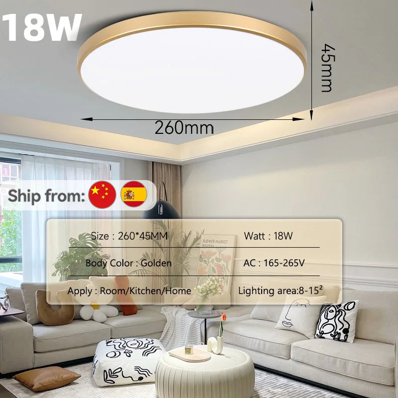LED Ceiling Lamp Chandelier 3-color changeable Panel Lamp Living Room Ceiling Light Indoor Lighting for Bedroom Kitchen Luminair