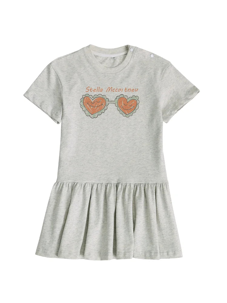 Baby Girls Summer Dress Fashion Vacation Casual Wear Kids Skirt Cotton Short sleeve Party Children Princess Dress Soft Comfort