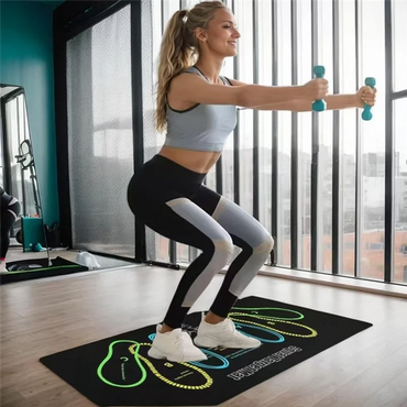 XSXS-Durable Squat Exercise Mat With Visual Step Positions And Knee Placement For Targeted Muscle Workouts