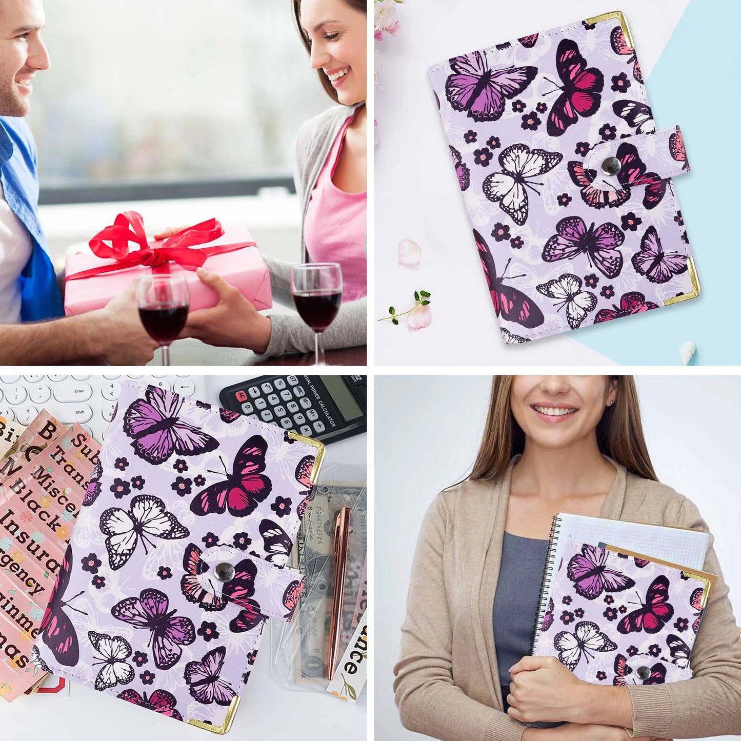 A6 Budget Binder Budget Planner Money Organiser With Zipper Bag Stickers Lightweight Portable Bookkeeping 18.8 x 13cm
