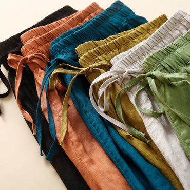 Loose Wide Leg Shorts for Women Clothes Bottom Casual Vintage Sexy Short Woman Harajuku Summer Cotton Linen Ladies Trousers