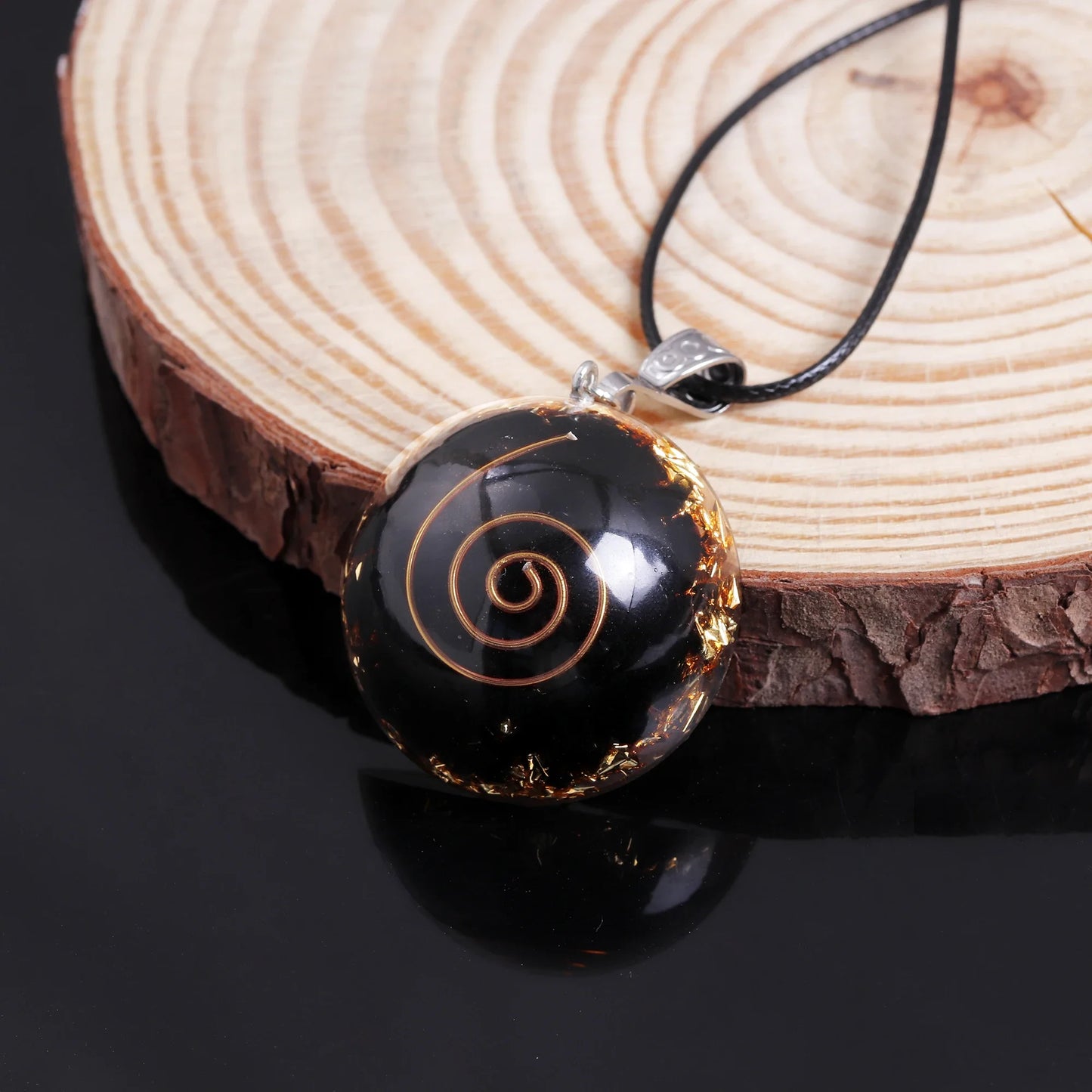 Orgonite Pendant Malachite Energy Necklace Sri Yantra Necklace Sacred Geometry Energy Healing Yoga Jewelry