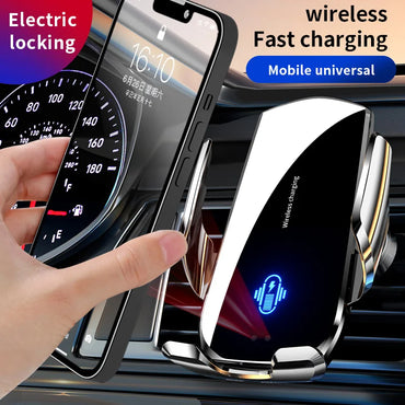 Wireless Car Phone Holder 15W Fast Charging Wireless Charger Station Infrared Sensing for iPhone 12 13 14 15 Samsung Xiaomi