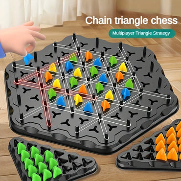 AIUAZA Triangle Chess Games, Triangle Board Games, Triangle Rubber Band Games Parent-Child Interactive Games, Family Games
