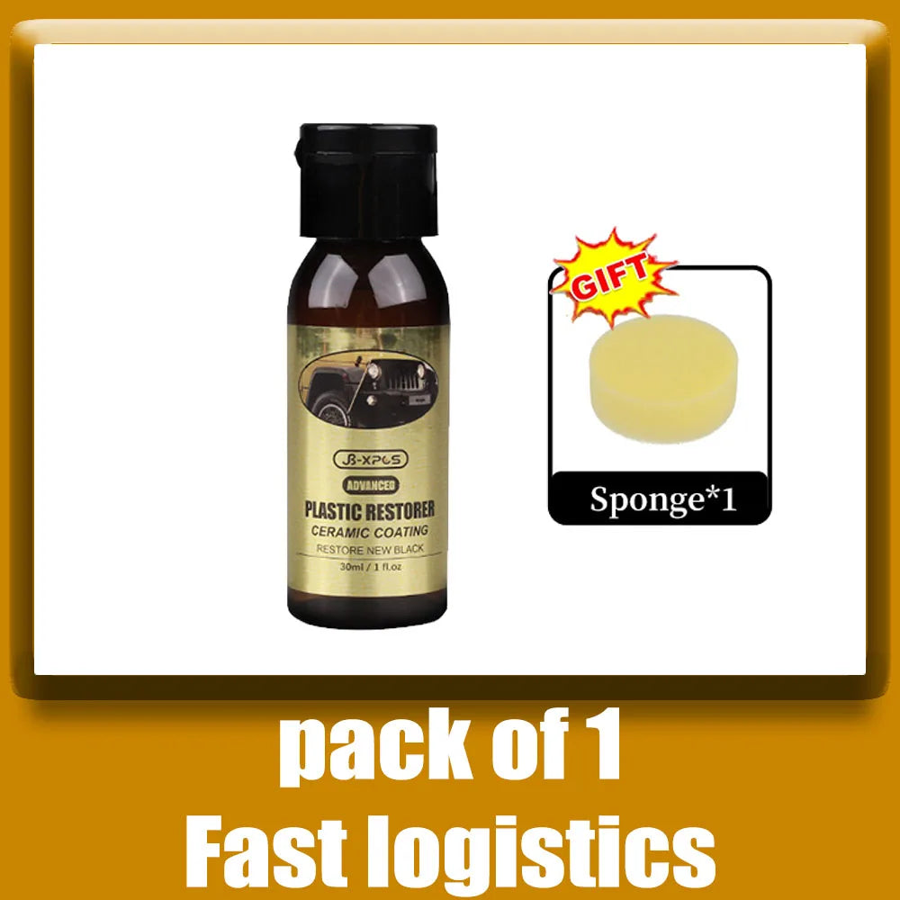 Plastic Restore Revitalizer Plastic Renovator Longlasting Coating For Car Rubbers Refurbish Clean Gloss Black Shine
