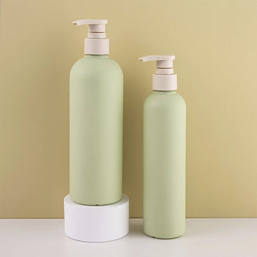 5/10/20pcs Empty Plastic Bottle With Pump Lid HDPE Bottle 200ML 250ML 300ML 400ML Shampoo Container Cream Travel Bottle SZ2801