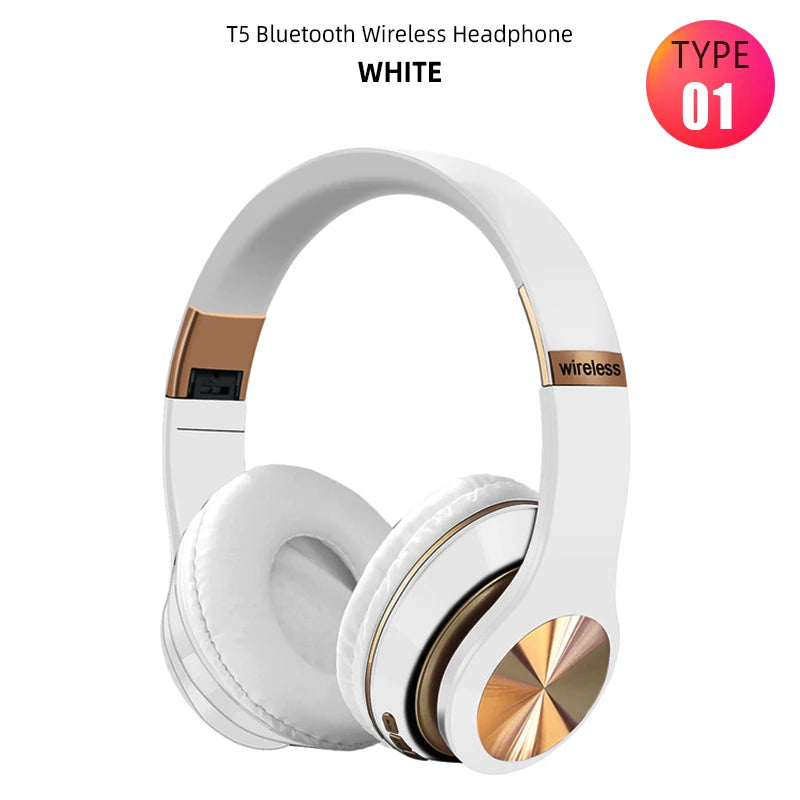 Over ear Wireless Headphones Bluetooth 5.0 Headphone Foldable Headset Support TF Card Stereo With Mic For iPhone xiaomi Samsung