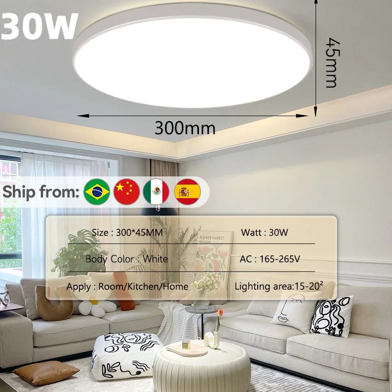 LED Ceiling Lamp Chandelier 3-color changeable Panel Lamp Living Room Ceiling Light Indoor Lighting for Bedroom Kitchen Luminair