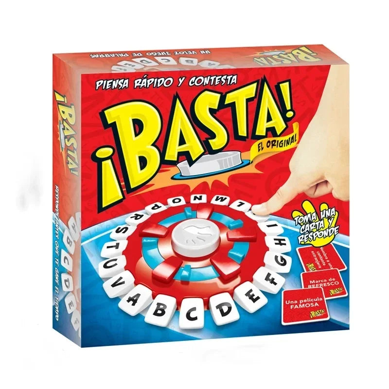 German and Spanish Tapple Board Game Basta Fast-Paced Think Word Game Great for Improving Vocabulary and Quick Thinking