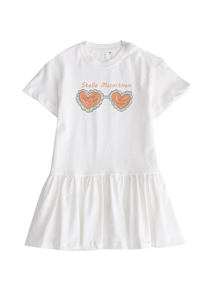 Baby Girls Summer Dress Fashion Vacation Casual Wear Kids Skirt Cotton Short sleeve Party Children Princess Dress Soft Comfort