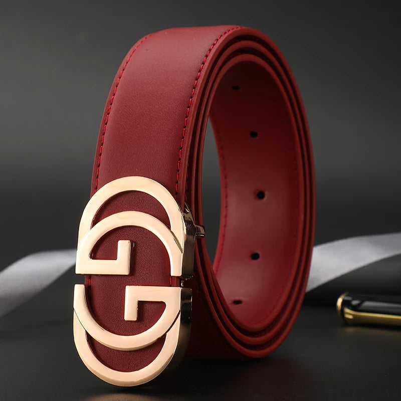 High Quality Designers Business Mens belt Luxury Brand Famous Male brand Belt Buckle Canvas Genuine Leather Belt for men ieans