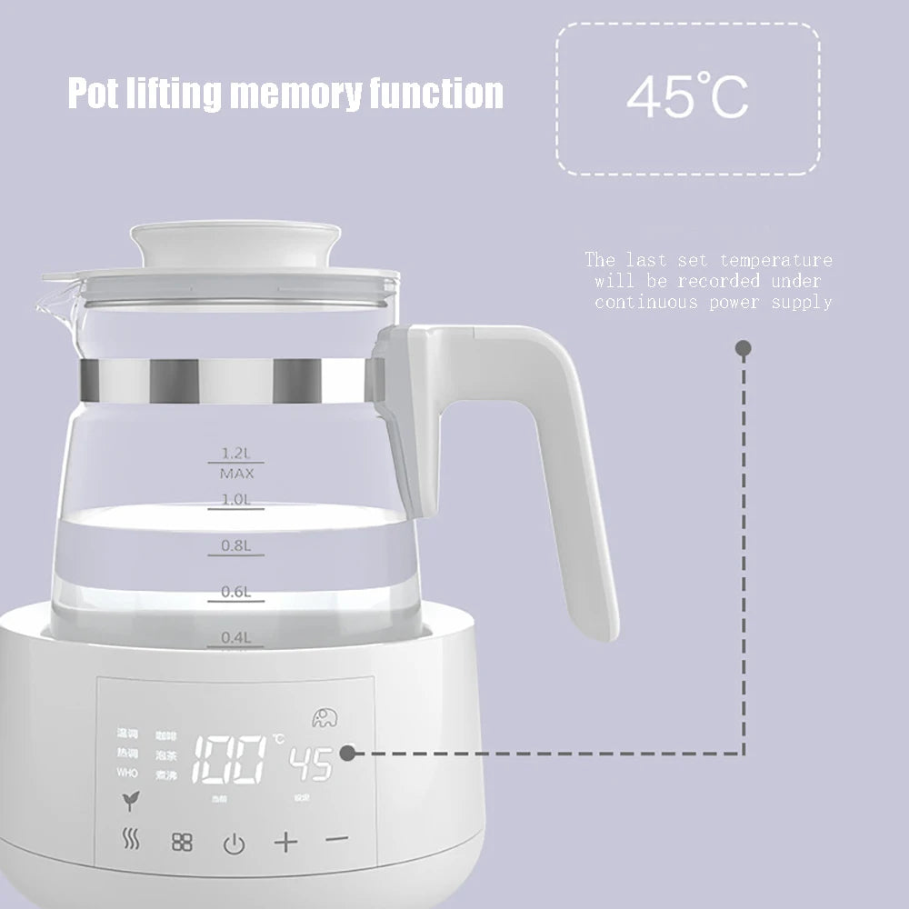 1.2L Thermostatic Milk Kettle 220V Baby Water Warmer,Intelligent Milk Heating Thermos,Constant Temperature Pot