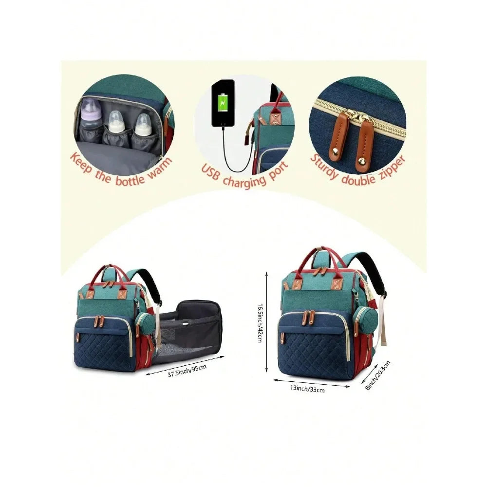 Baby Diaper Bag Backpack With Changing Station, Multifunction Waterproof Large Capacity Travel Bags Newborn Baby Essential Gifts