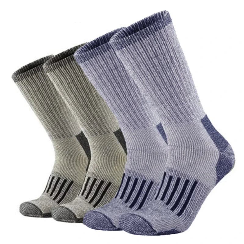 80% Merino Wool Socks For Men Women Thicken Warm Hiking Cushion Crew Socks Merino Wool Sports Socks Moisture Wicking Euro Size