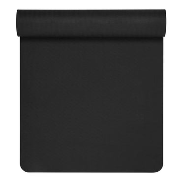 Yoga fitness mat is black for yoga, stretching and other sports, lightweight and durable, easy to transport and carry