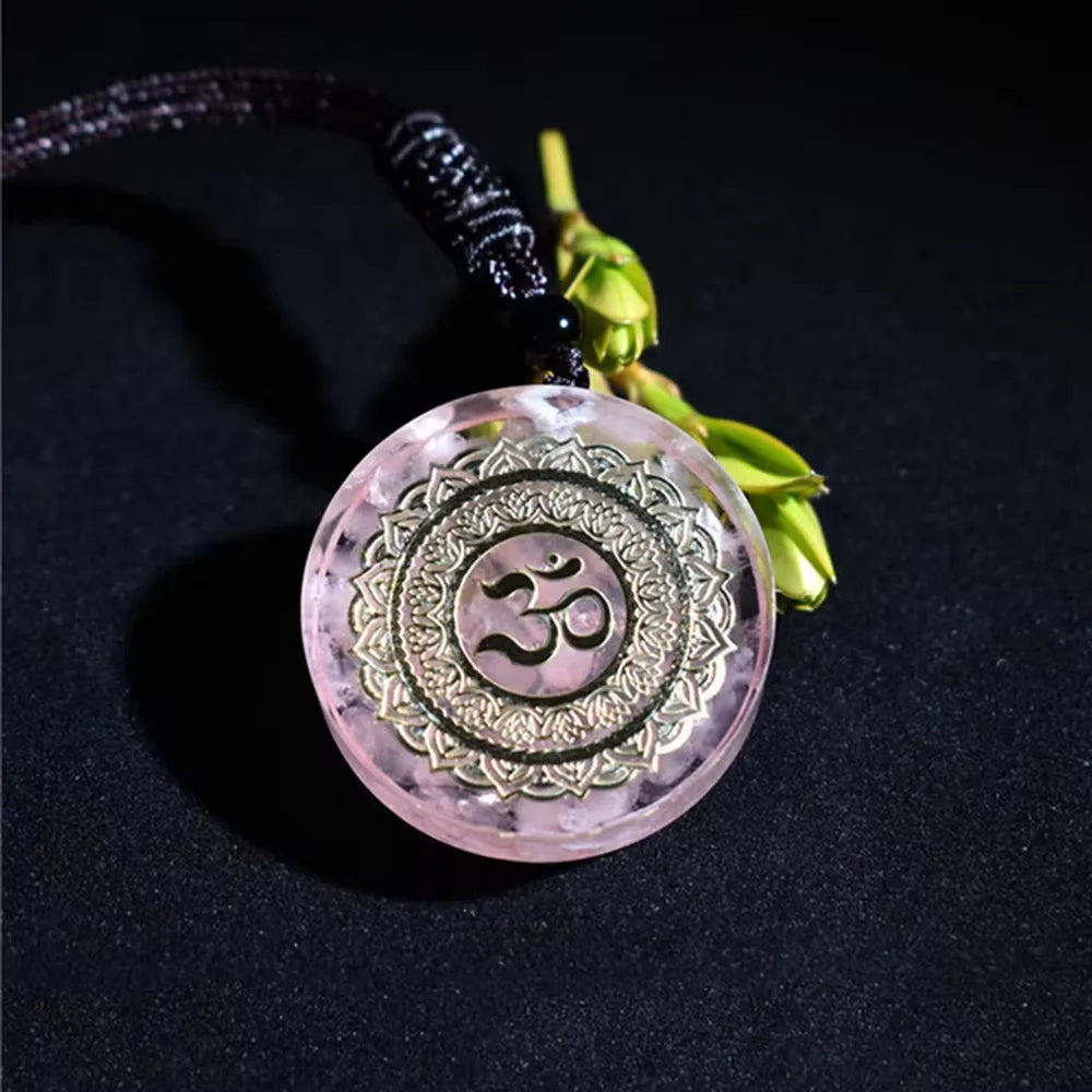 Orgonite Pendant Malachite Energy Necklace Sri Yantra Necklace Sacred Geometry Energy Healing Yoga Jewelry