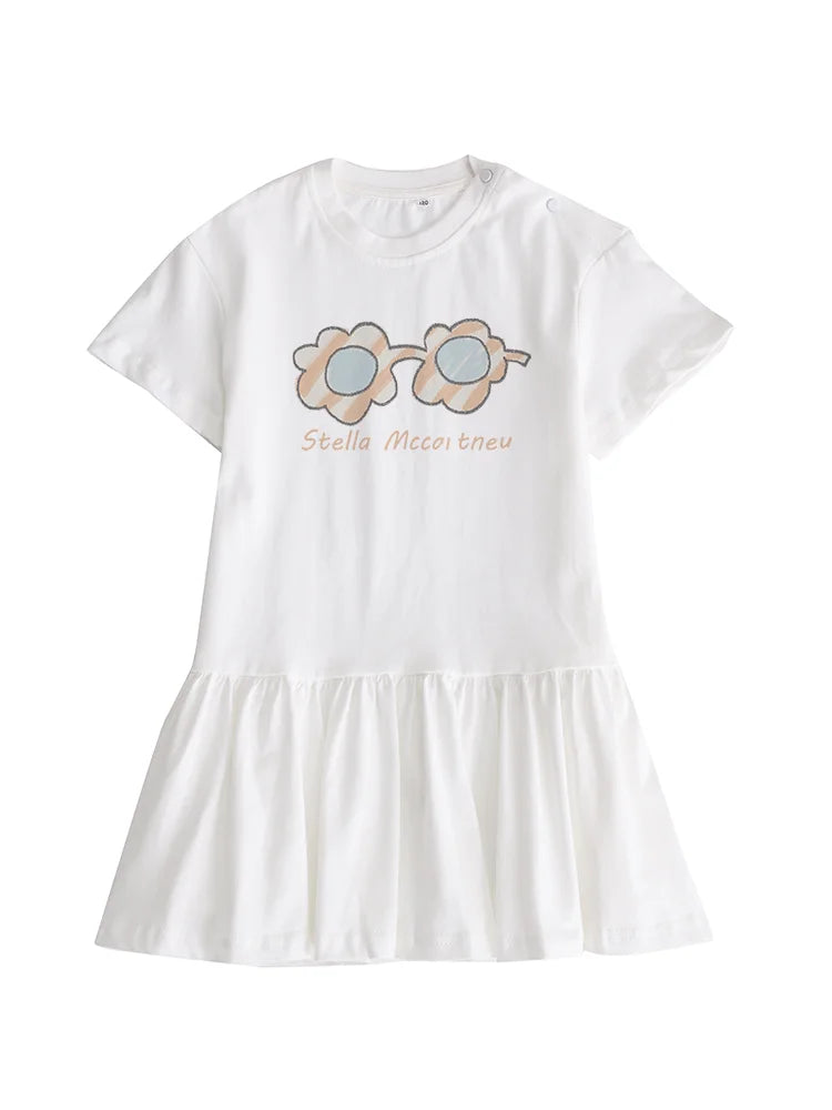 Baby Girls Summer Dress Fashion Vacation Casual Wear Kids Skirt Cotton Short sleeve Party Children Princess Dress Soft Comfort