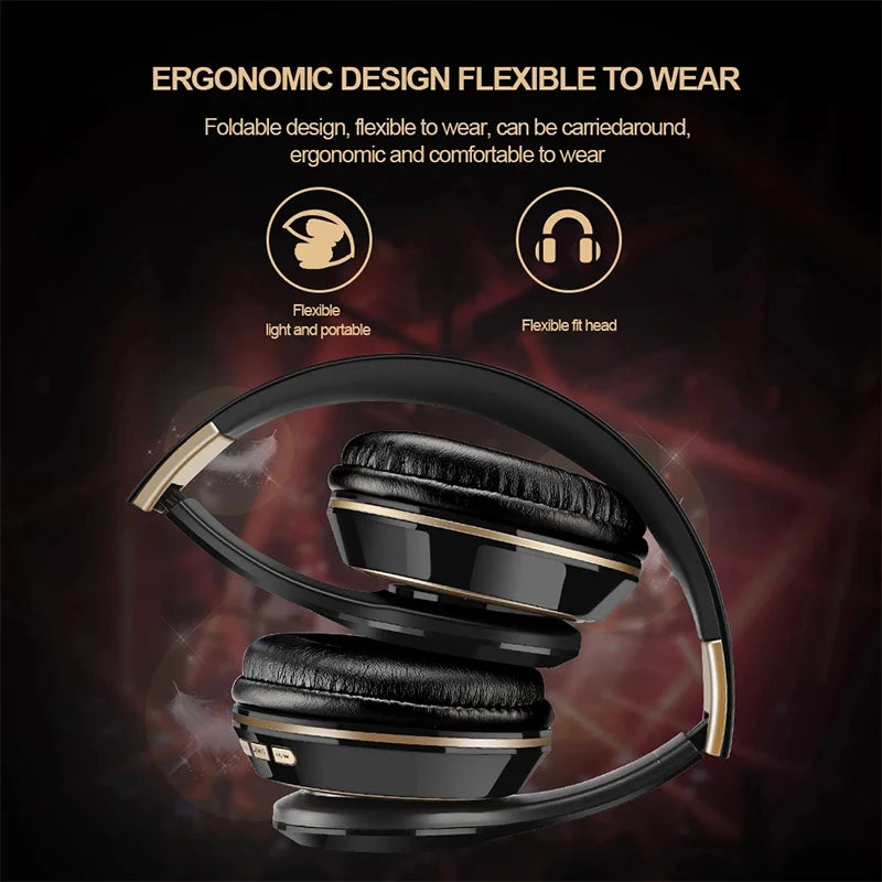 Over ear Wireless Headphones Bluetooth 5.0 Headphone Foldable Headset Support TF Card Stereo With Mic For iPhone xiaomi Samsung