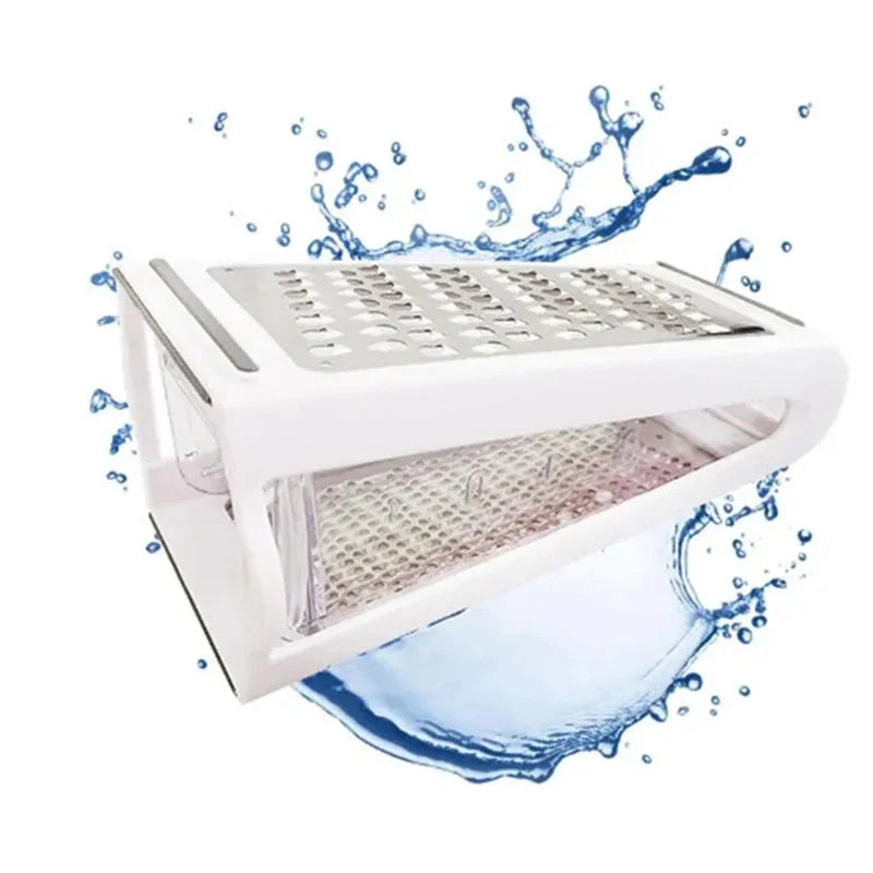 2 Sided Cheese Grater Vegetables Grater With Container Case Carrot Cucumber Slicer Cutter Kitchenware Stainless Blades