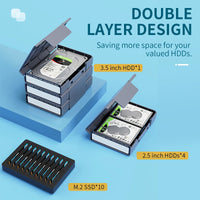ORICO 5PCS 3.5 inch Hard Drive Protective Box Portable External HDD Pouch With label Multi-disk Storage for HDD