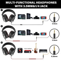Oneodio Wired Professional Studio Pro 50 DJ Headphones With Microphone Over Ear HiFi Monitor Music Headset Earphone For Phone PC