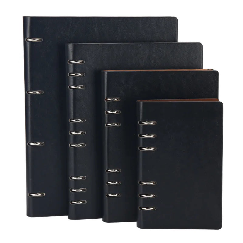 A4 A5 A6 B5 Hollow Loose-leaf Notebook, Detachable Notebook, Leather Notepad Notebook Binder Notepads Stationery