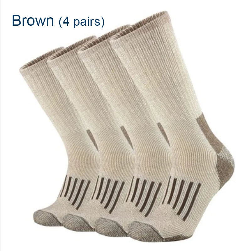 80% Merino Wool Socks For Men Women Thicken Warm Hiking Cushion Crew Socks Merino Wool Sports Socks Moisture Wicking Euro Size
