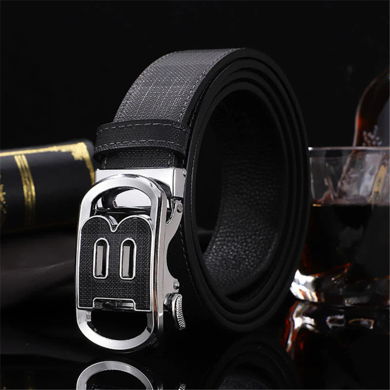 High Quality Wide 3.4cm Men Belt Genuine Leather Canvas Luxury Strap Male Belts For men jeans New Fashion Classice Buckle belt