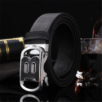 High Quality Wide 3.4cm Men Belt Genuine Leather Canvas Luxury Strap Male Belts For men jeans New Fashion Classice Buckle belt