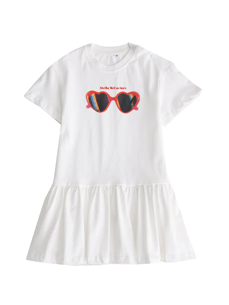 Baby Girls Summer Dress Fashion Vacation Casual Wear Kids Skirt Cotton Short sleeve Party Children Princess Dress Soft Comfort