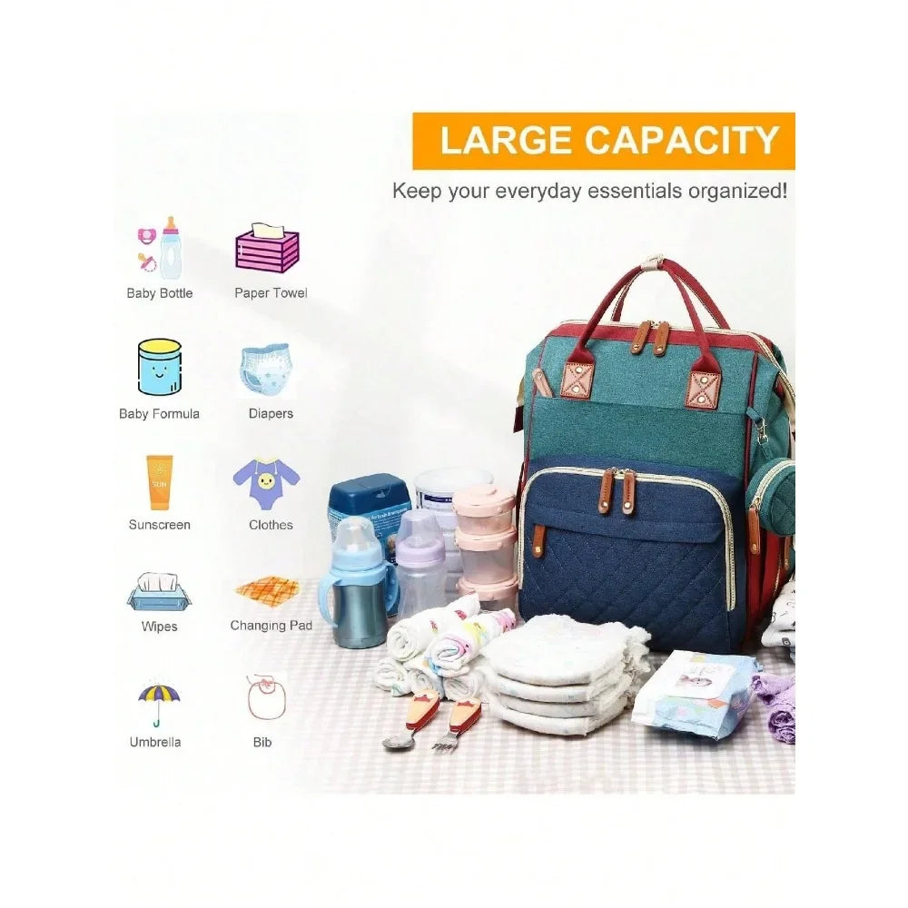 Baby Diaper Bag Backpack With Changing Station, Multifunction Waterproof Large Capacity Travel Bags Newborn Baby Essential Gifts