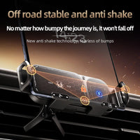Dual Coil Foldable Phone Holder Car 15W Wireless Charger Car Phone Mount Fast Charging For Samsung iPhone Xiaomi Z Fold