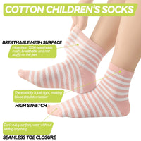 Children's Summer Mesh Colorful Socks: Pure Cotton, Sweat-Absorbent, Breathable, Seamless Stitching, for Boys and Girls, School